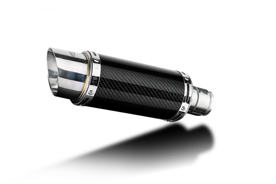 Suzuki 800DE V-Strom 2023-2025 200mm Round Carbon Exhaust Silencer Can Kit