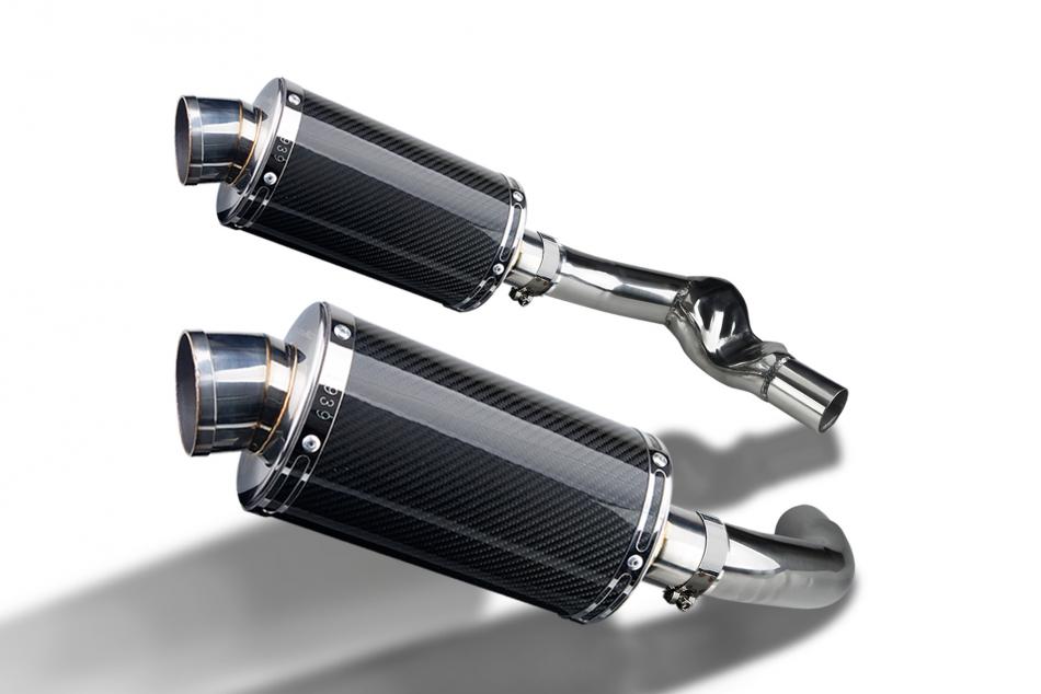 HONDA CBR1000F 1987-1999 225mm OVAL CARBON SILENCER EXHAUST KIT