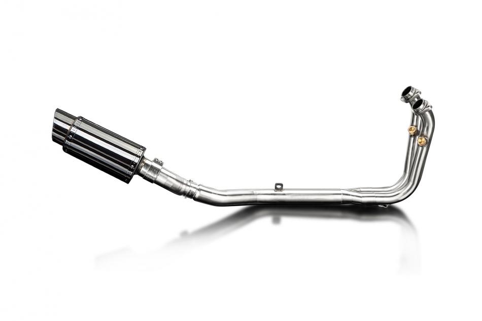 CFMOTO 450SS 2023-2025 / MINI 200mm (8 inch) ROUND SILENCER 2 into 1 COMPLETE SYSTEM 304 STAINLESS S