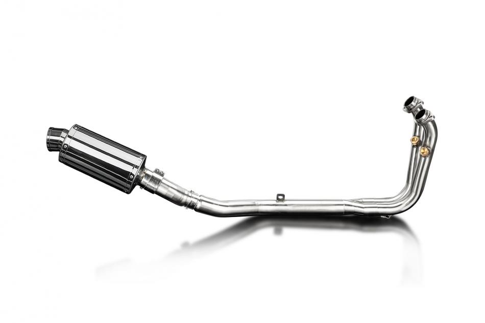 CFMOTO 450SS 2023-2025 / SS70 OVAL 225mm (9 inch) SILENCER 2 into 1 COMPLETE SYSTEM 304 STAINLESS ST