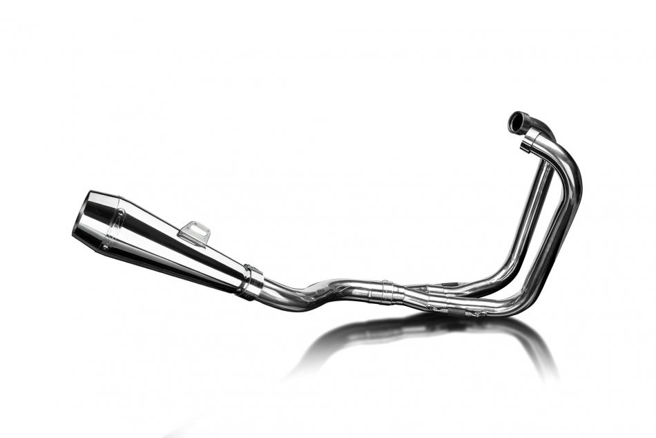 Honda CB250K CB350K 69-73 Full 2-1 Exhaust Reverse Cone Stainless Silencer