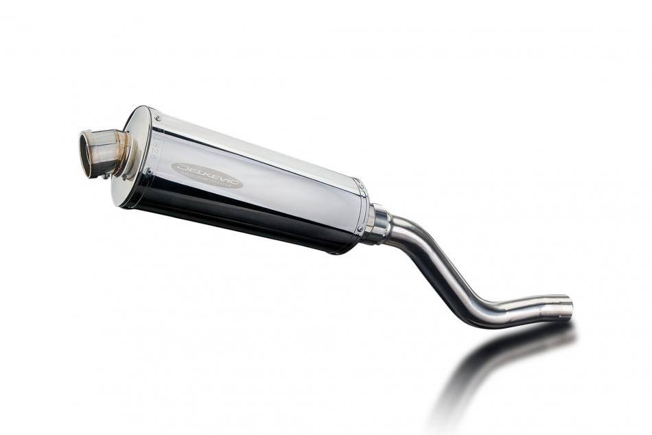 KLR650 F-G-H Adventure - Traveler 2022-2025 / OVAL 350mm (14 inch) SILENCER 304 STAINLESS STEEL