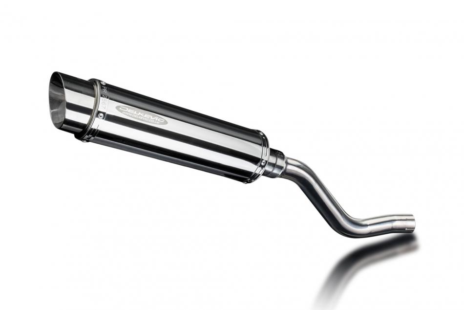 KLR650 F-G-H Adventure - Traveler 2022-2025 / SL10 ROUND 350mm (14 inch) SILENCER 304 STAINLESS STEE
