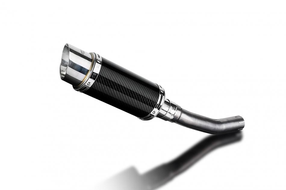 KLR650 A-B 1987-2007 / KLR650B TENGAI 1989-1992 / MINI 200mm (8 inch) ROUND CARBON FIBRE SILENCER