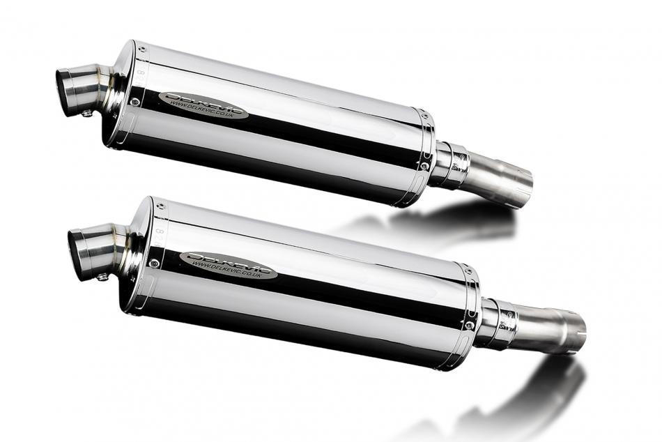 GSX1300R HAYABUSA 2021-2025 / 2* OVAL 350mm (14 inch) SILENCERS 304 STAINLESS STEEL