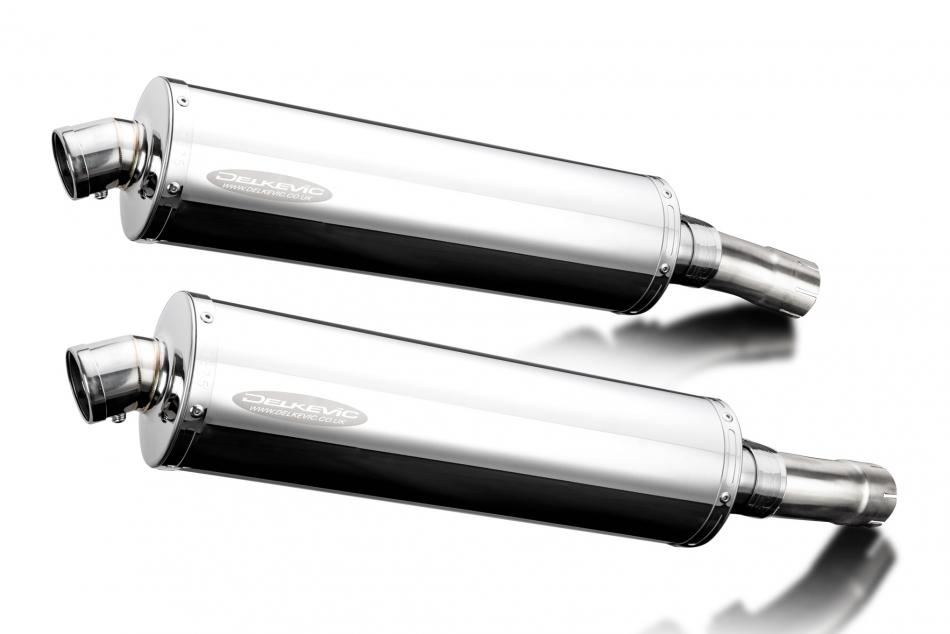 GSX1300R HAYABUSA 2021-2025 / 2* OVAL 450mm (18 inch) SILENCERS 304 STAINLESS STEEL