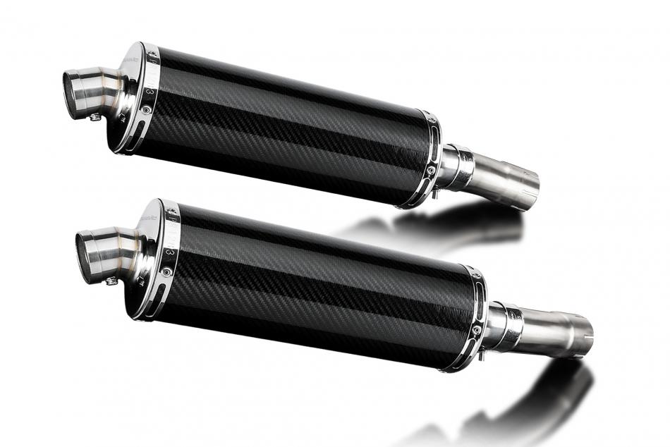 GSX1300R HAYABUSA 2021-2025 / 2* OVAL 350mm (14 inch) CARBON FIBRE SILENCERS