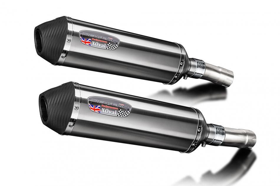 GSX1300R HAYABUSA 2021-2025 / 2* XOVAL 343mm (13.5 inch) LH + RH SILENCERS BRUSH 304 STAINLESS STEEL