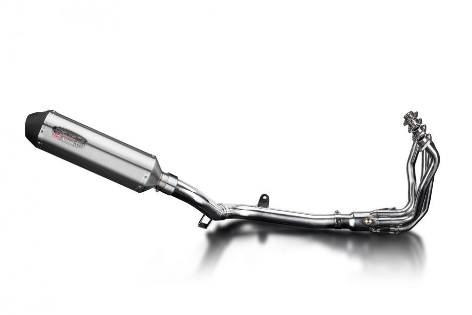 VERSYS 1100 2025 / XOVAL 343mm (13.5 inch) RH SILENCER 4 into 1 COMPLETE SYSTEM BRUSH 304 STAINLESS