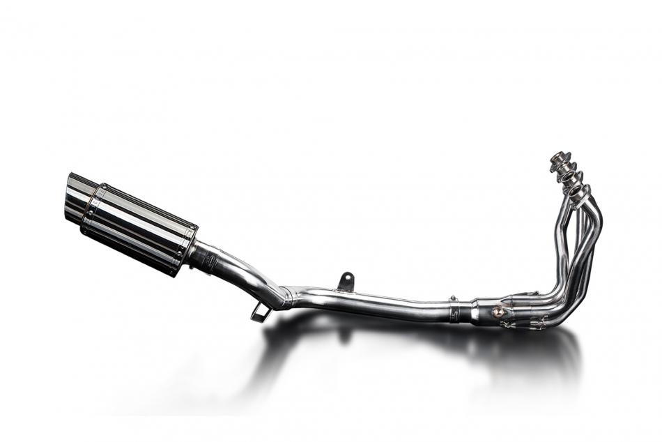 VERSYS 1100 2025 / DE-CAT MINI 200mm (8 inch) STAINLESS STEEL ROUND SILENCER 4 into 1 COMPLETE SYSTE