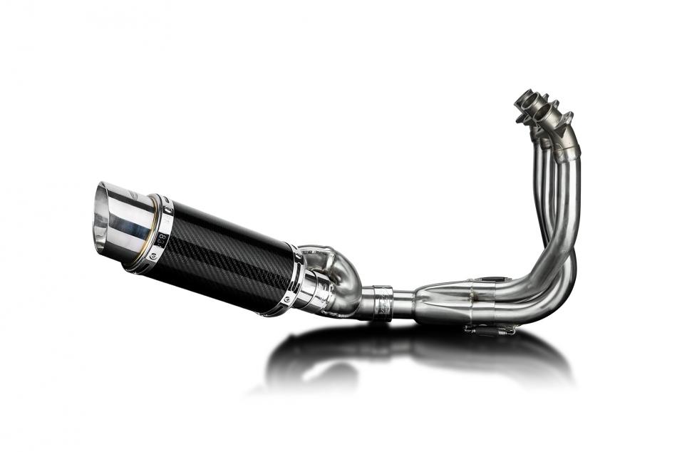 STREET TRIPLE 765 RS 2025 MINI 200mm CARBON FIBRE ROUND SILENCER 3 into 1 COMPLETE SYSTEM