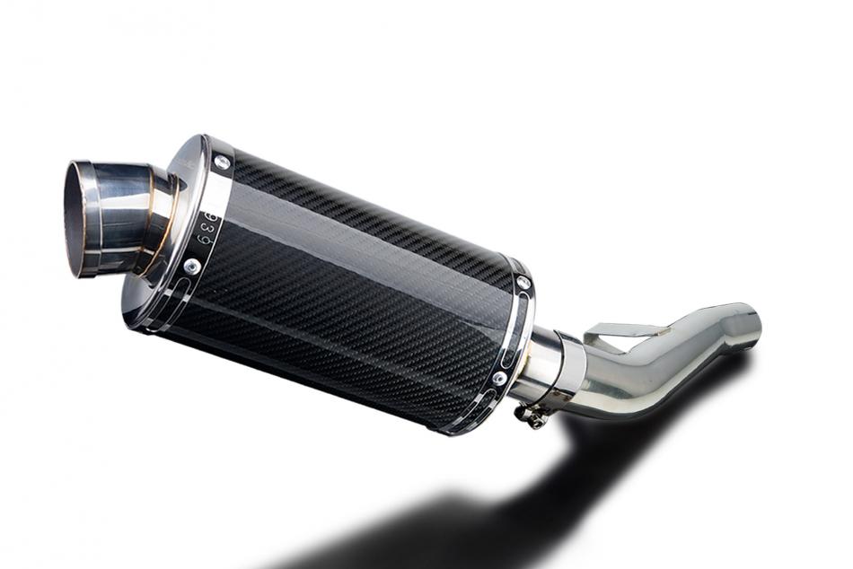 Suzuki GSX1400 2005-2009 Delkevic 225mm Oval Carbon Exhaust Silencer Can Kit