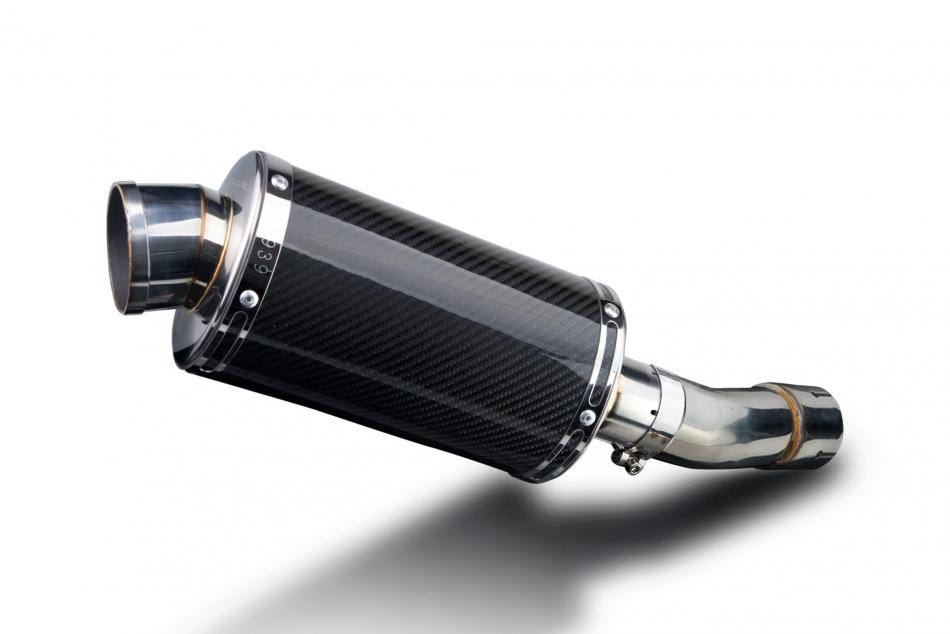 SUZUKI SV400 SV650 1998-2002 225mm OVAL CARBON SILENCER EXHAUST KIT