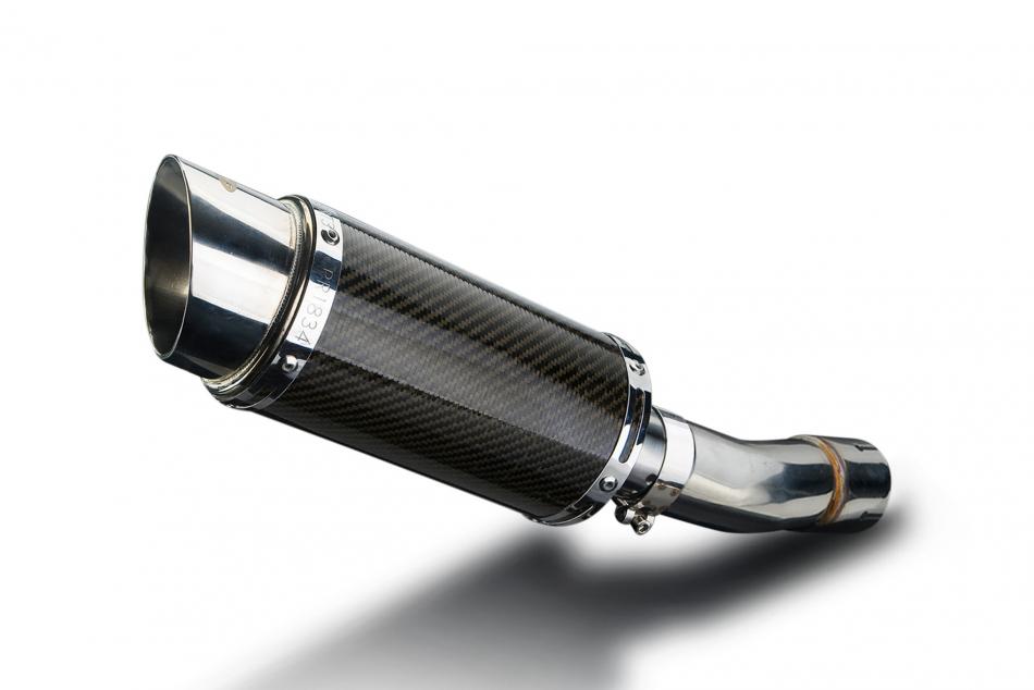 SUZUKI SV400 SV650 1998-2002 200mm ROUND CARBON  SILENCER EXHAUST KIT