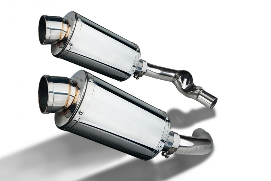 HONDA CBR1000F 1987-1999 225mm OVAL STAINLESS SILENCER EXHAUST KIT