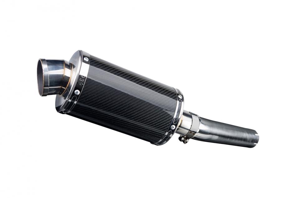HONDA CBF600 S N 2004-2007 225mm 225mm OVAL CARBON SILENCER EXHAUST KIT