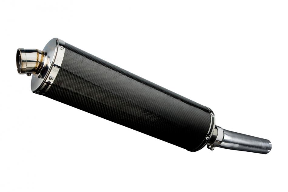 HONDA CBF600 S N 2004-2007 450mm OVAL CARBON BSAU SILENCER EXHAUST KIT