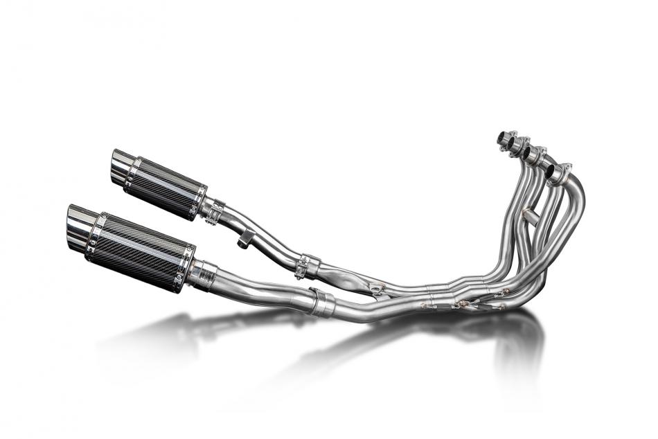 KAWASAKI ZZR400/600 1990-2009 FULL 4-2 EXHAUST SYSTEM 200mm CARBON SILENCERS