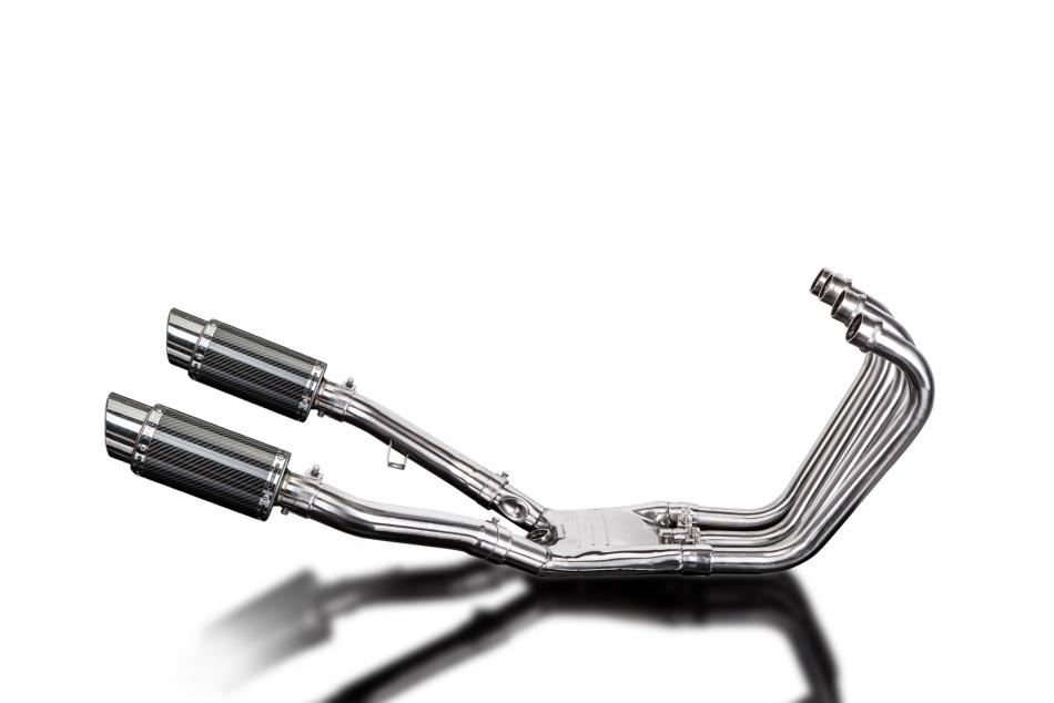 YAMAHA FJ1200 3CV 1988-90 FULL 4-2 EXHAUST 200mm CARBON ROUND SILENCERS