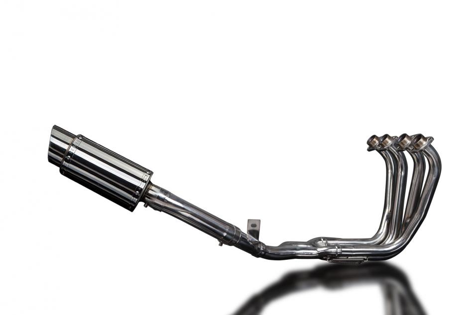 YAMAHA FZS600 FAZER 98-03 FULL EXHAUST SYSTEM 200mm STAINLESS ROUND SILENCE