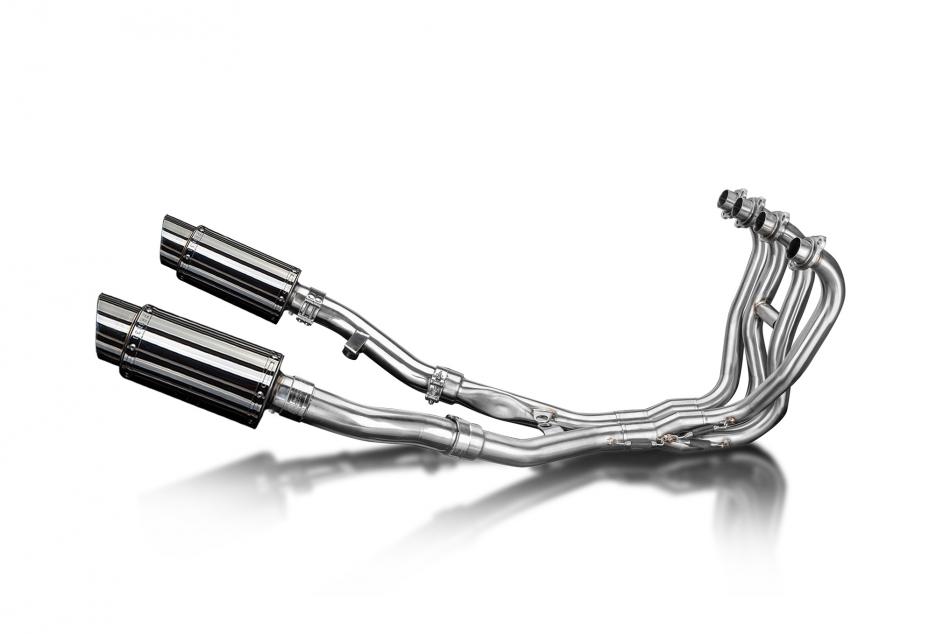 KAWASAKI ZZR400/600 1990-2009 FULL 4-2 EXHAUST SYSTEM 200mm STAINLESS SILENCERS