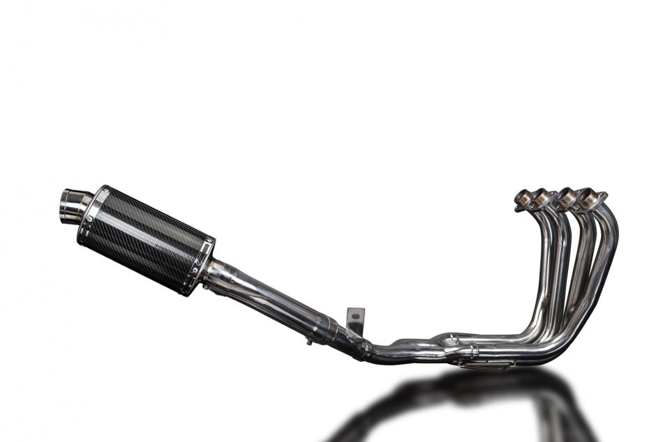 YAMAHA FZS600 FAZER 98-03 FULL EXHAUST SYSTEM 225mm CARBON OVAL SILENCER