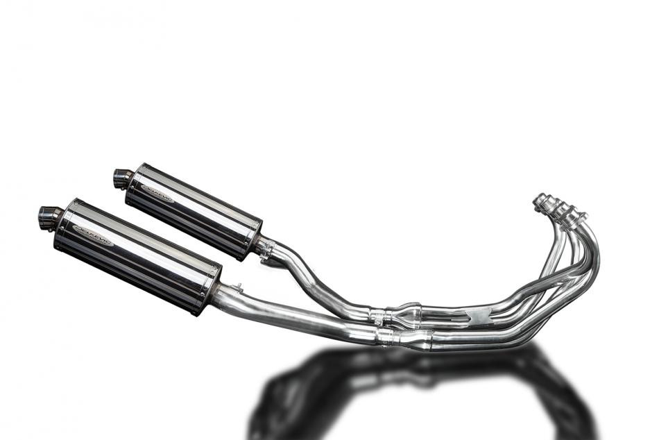 YAMAHA XJ600 DIVERSION 1992-04 FULL EXHAUST 350mm STAINLESS OVAL BSAU SILENCERS