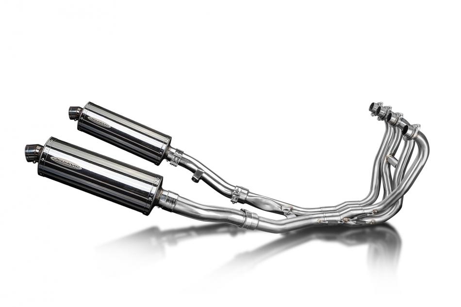 KAWASAKI ZZR400/600 1990-2009 FULL 4-2 EXHAUST SYSTEM 350mm STAINLESS SILENCERS