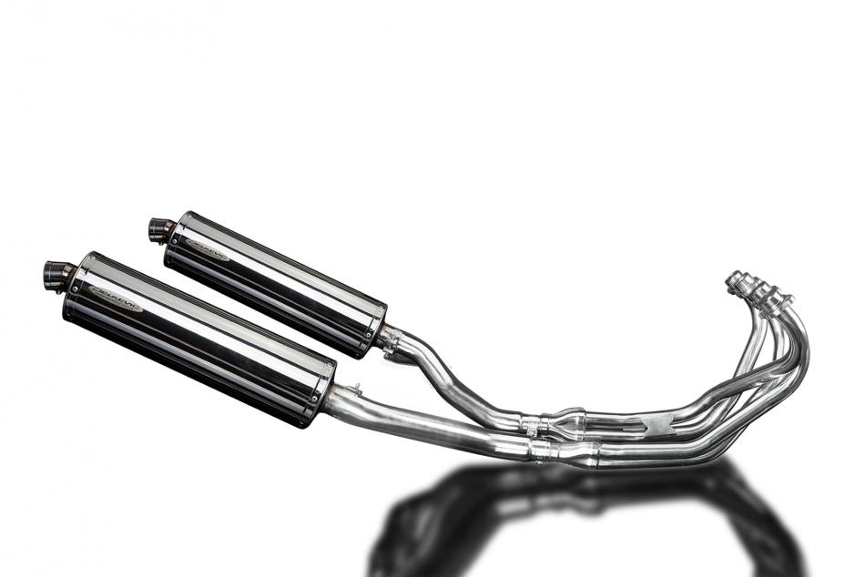 YAMAHA XJ600 DIVERSION 1992-04 FULL EXHAUST 450mm STAINLESS OVAL BSAU SILENCERS