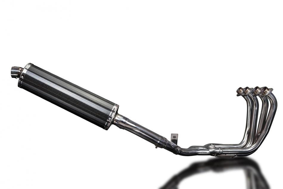 YAMAHA FZS600 FAZER 98-03 FULL EXHAUST SYSTEM 450mm CARBON OVAL BSAU SILENCER