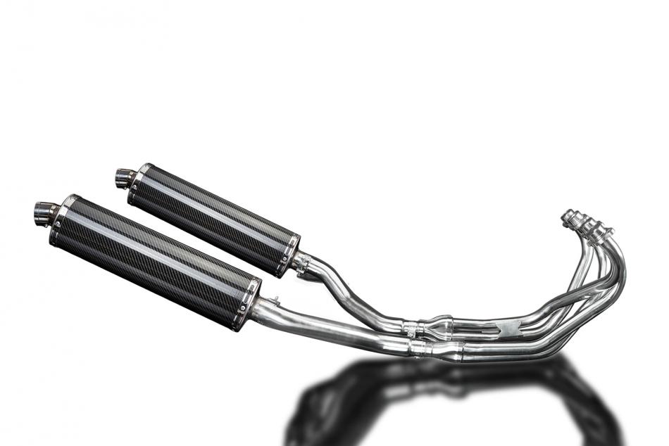 YAMAHA XJ600 DIVERSION 1992-04 FULL EXHAUST 450mm CARBON OVAL BSAU SILENCERS