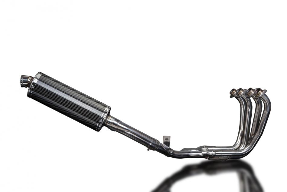 YAMAHA FZS600 FAZER 98-03 FULL EXHAUST SYSTEM 350mm CARBON OVAL BSAU SILENCER