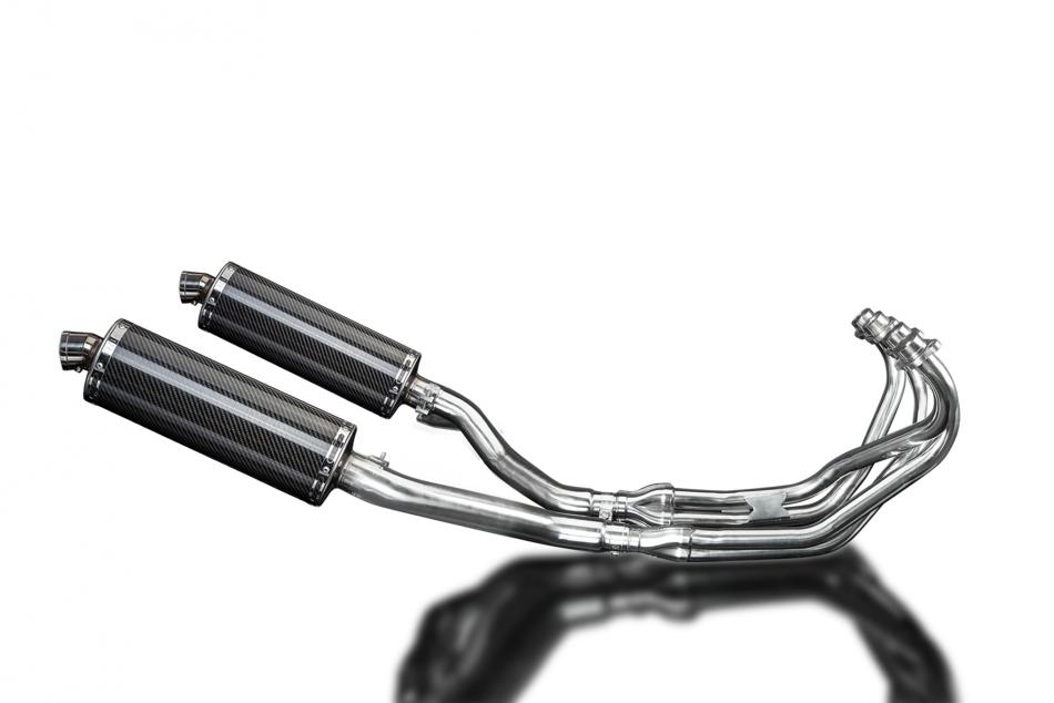 YAMAHA XJ600 DIVERSION 1992-04 FULL EXHAUST 350mm CARBON OVAL BSAU SILENCERS