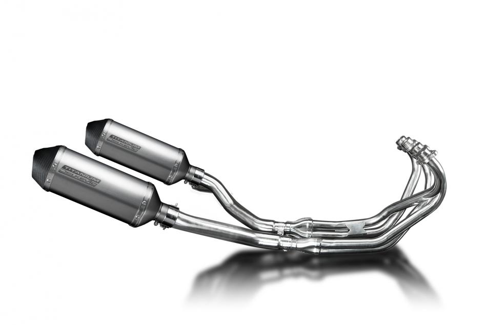 Yamaha XJ600 Diversion 1992-04 Full Exhaust 4-2 260mm X-Oval Titanium Silencers