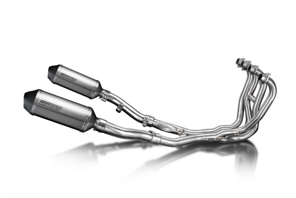 Kawasaki ZZR400 ZZR600 1990-09 Full Exhaust 4-2 260mm X-Oval Titanium Silencers