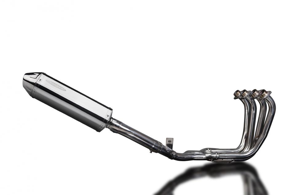 YAMAHA FZS600 FAZER 98-03 FULL EXHAUST SYSTEM 320mm STAINLESS TRI BSAU SILENCER