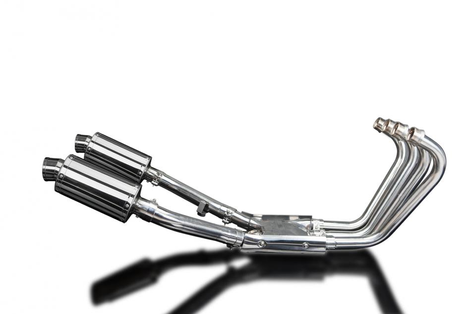 YAMAHA XJR1300 1998-06 FULL 4-2 EXHAUST SYSTEM 225mm STAINLESS OVAL SILENCERS