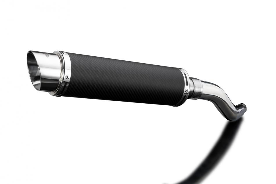 KAWASAKI Z750S Z750 2007-2012 350mm ROUND CARBON BSAU SILENCER EXHAUST KIT