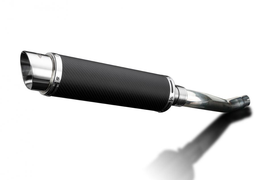 YAMAHA TDM850 1991-2001 350mm ROUND CARBON BSAU SILENCER EXHAUST KIT