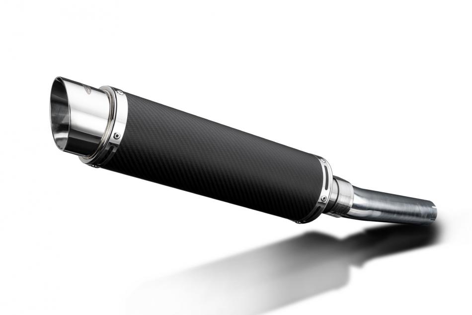 HONDA CBF600 S/N 2004-2007 350mm ROUND CARBON BSAU SILENCER EXHAUST KIT