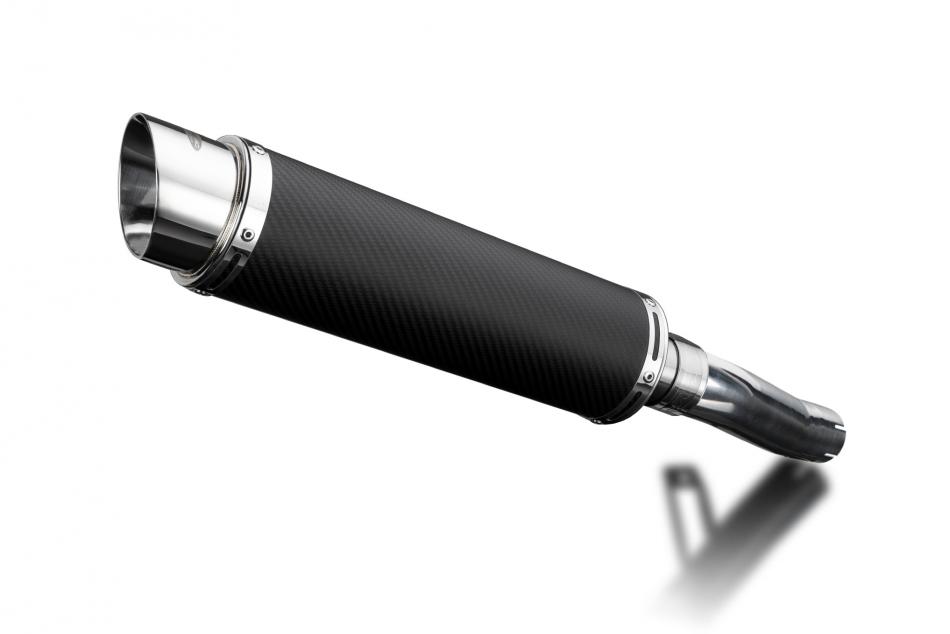 HONDA CBF600 S/N/ABS 2008-2012 350mm ROUND CARBON BSAU SILENCER EXHAUST KIT