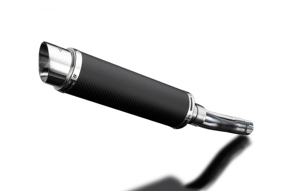 TRIUMPH SPEED TRIPLE 955i 02-04 350mm ROUND CARBON BSAU SILENCER EXHAUST KIT