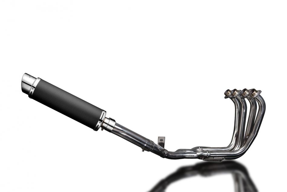 YAMAHA FZS600 FAZER 98-03 FULL EXHAUST SYSTEM 350mm CARBON ROUND BSAU SILENCER