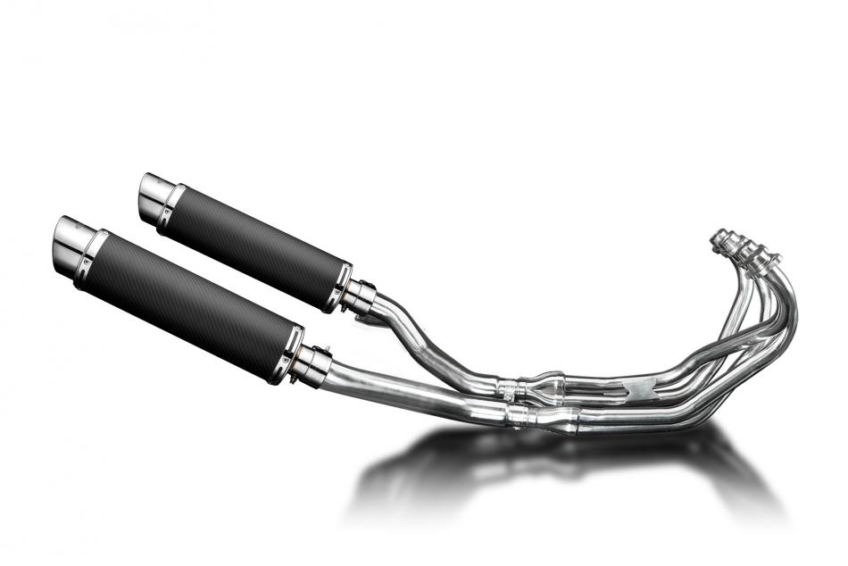 YAMAHA XJ600 DIVERSION 1992-04 FULL EXHAUST 350mm CARBON ROUND BSAU SILENCERS