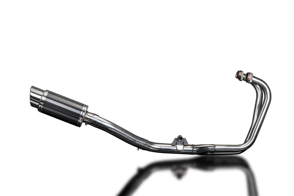 HONDA CBF500-A-ABS 2004-08 FULL EXHAUST SYSTEM 200mm CARBON ROUND SILENCER