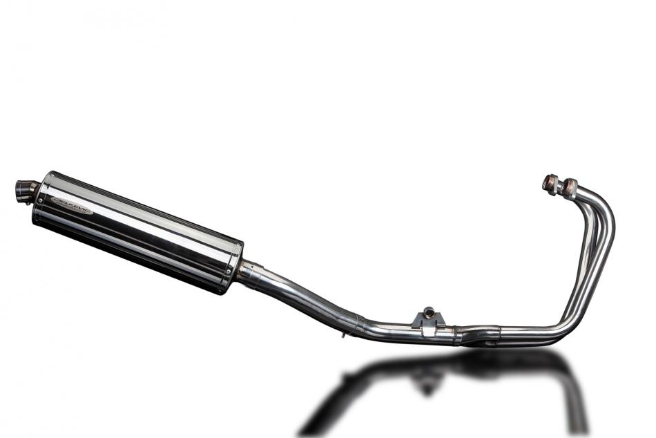 HONDA CBF500-A-ABS 2004-08 FULL EXHAUST SYSTEM 450mm STAINLESS OVAL SILENCER