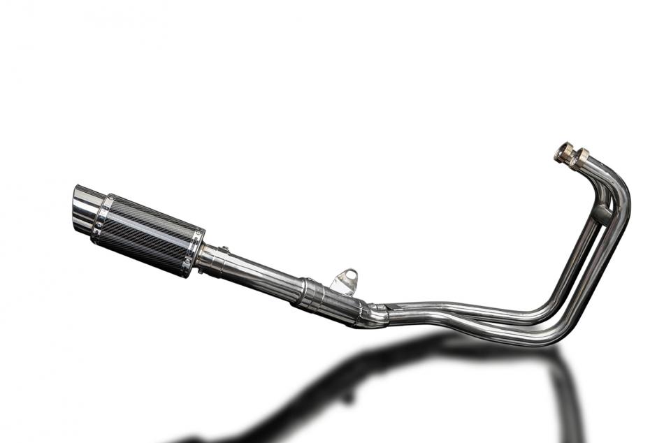 KAWASAKI ER5 1996-07 FULL EXHAUST SYSTEM 200mm CARBON ROUND SILENCER