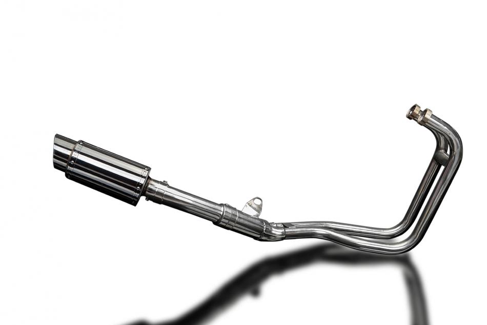 KAWASAKI ER5 1996-07 FULL EXHAUST SYSTEM 200mm STAINLESS ROUND SILENCER