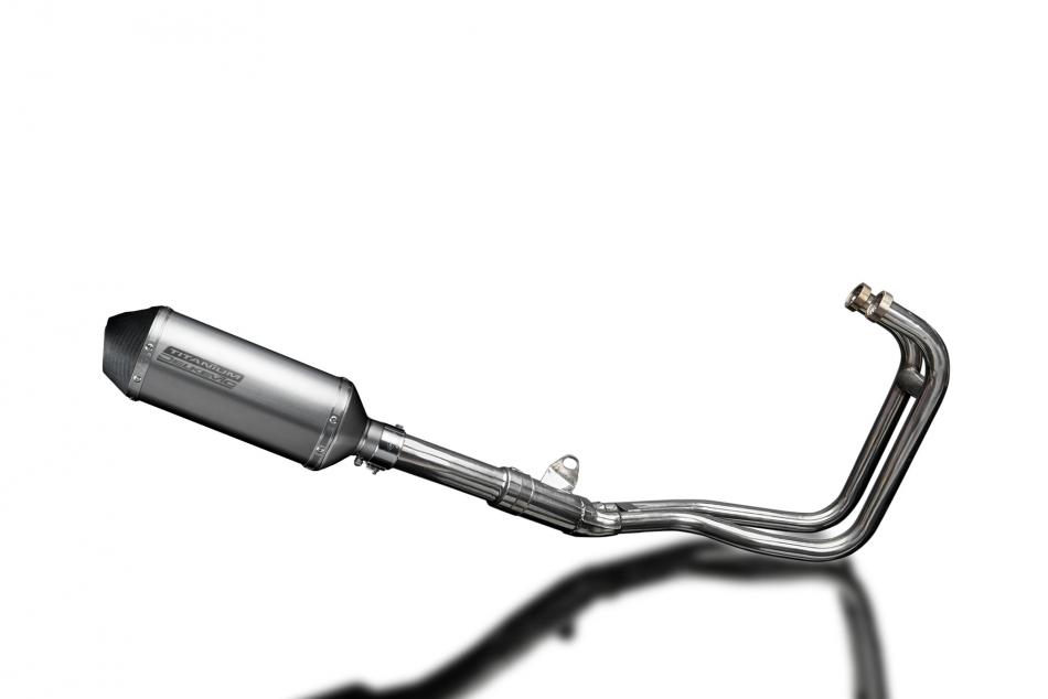 Kawasaki ER5 1996-2007 Complete Exhaust 2-1 260mm X-Oval Titanium Silencer Can