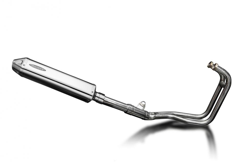 Kawasaki ER5 1996-2007 Full Exhaust 2-1 420mm Tri-Oval Stainless Silencer